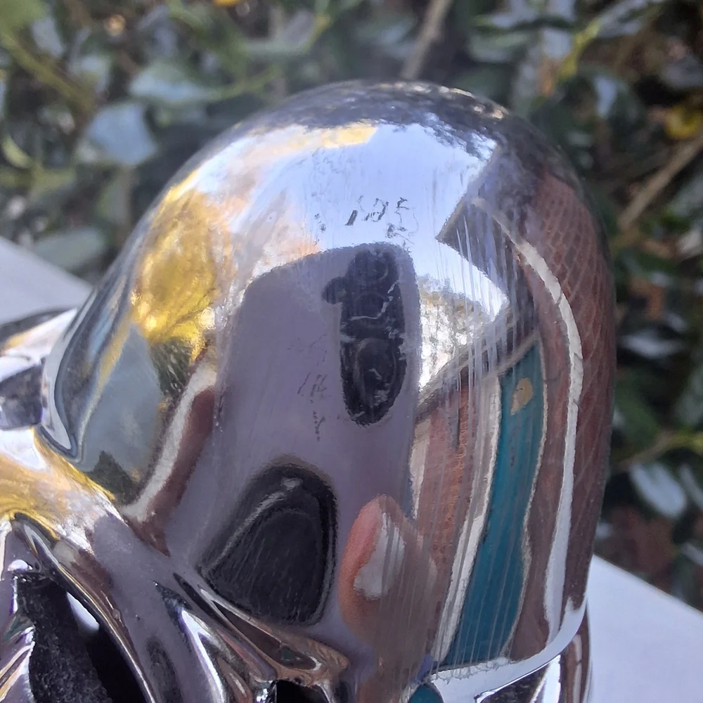 Chrome Silver Bird on a Pedestal Statue Figurine Ceramic Home Decor - Picture 8 of 15